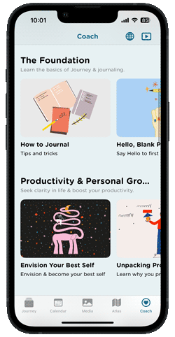 Journey guided journaling prompts app.