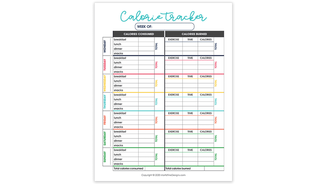 health and fitness planner template